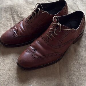 Cole Haan Brown Leather Brogue Shoes